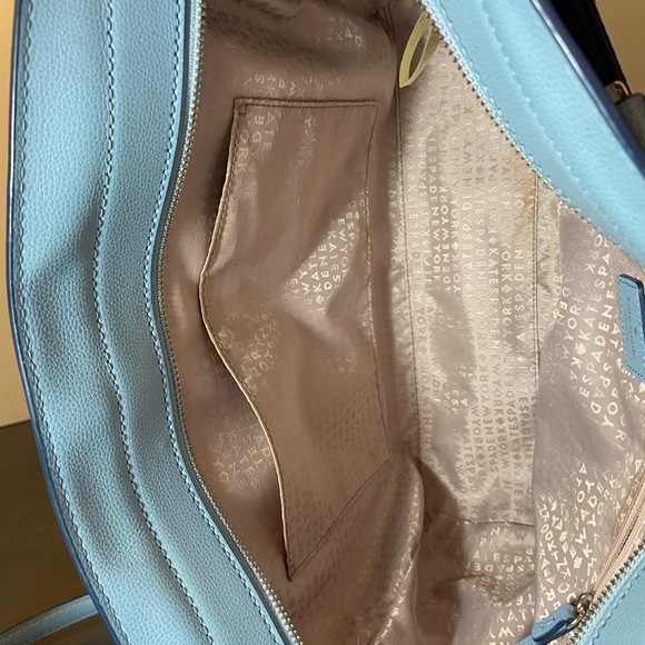 👜 Kate Spade Cameron Street Candace Satchel Light Blue Pebbled Leather - Picture 7 of 16